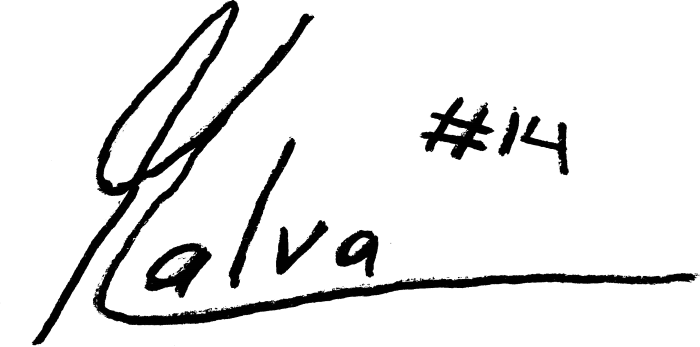 Malva Larsson, signature