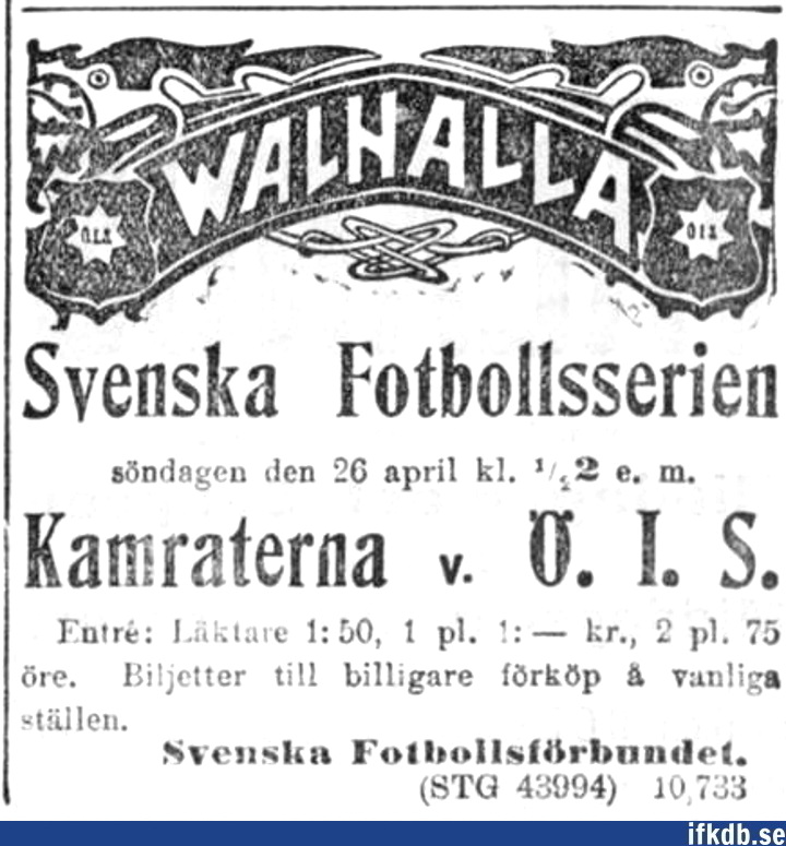1914-04-26: IFK GÃ¶teborg â€“ Ã–rgryte IS 1â€“2