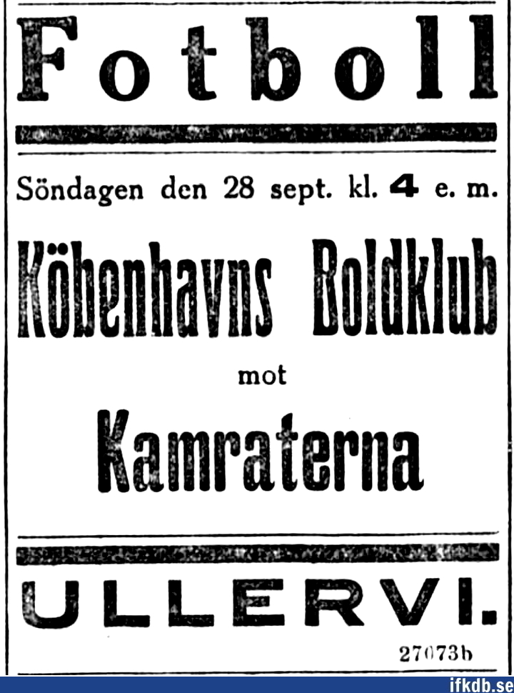 1919-09-28: IFK GÃ¶teborg â€“ KjÃ¸benhavns BK 2â€“2