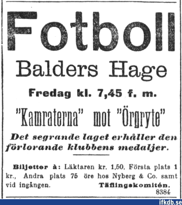 1908-06-05: Ã–rgryte IS â€“ IFK GÃ¶teborg 4â€“2