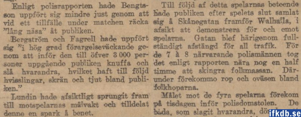 Svenska Dagbladet (30/7 1913) om saken.