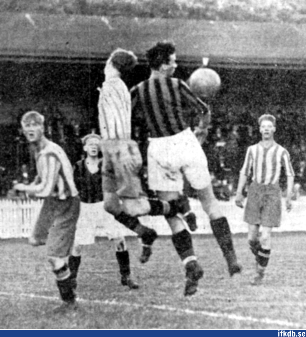 Fr. v: Fritz Berg, Holger Johansson (GAIS), Urban Svensson, "Long John" (GAIS) och Gunnar Löfgren.