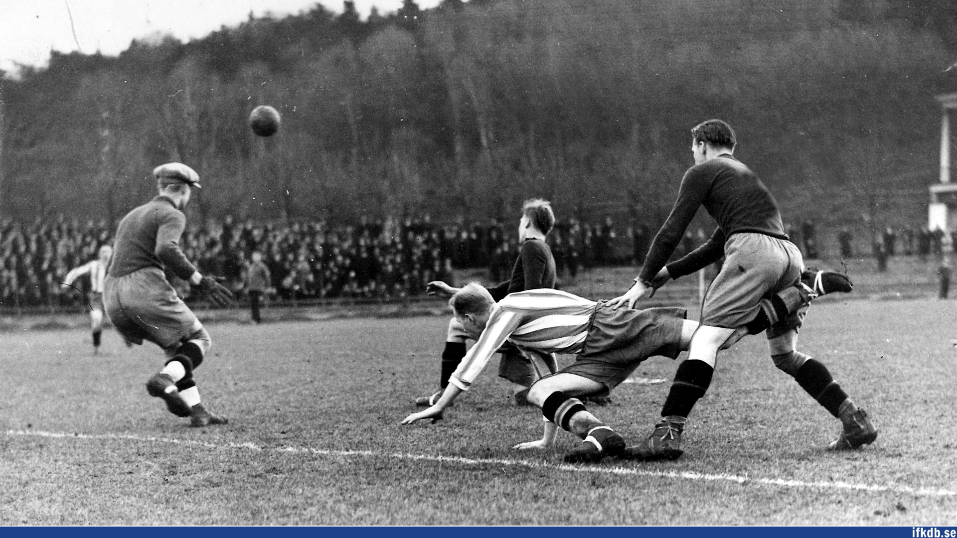 Gunnar Rydberg tampas mot ett okänt lag, troligtvis tidigt 1930-tal.