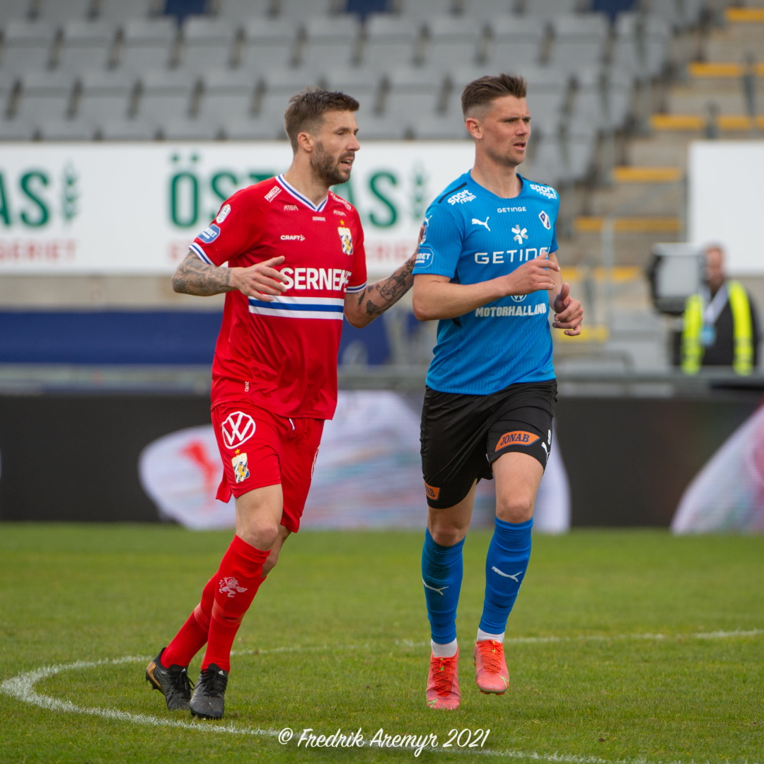 Mattias Bjärsmyr i samband med bortamatchen mot Halmstads BK 2021.