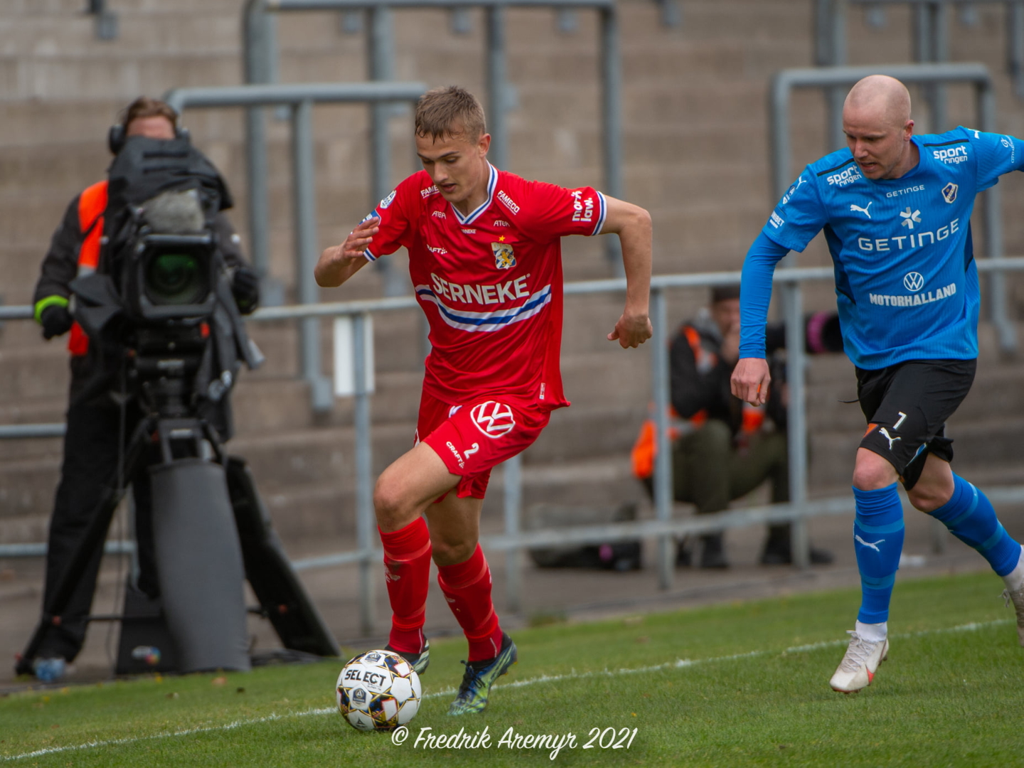 Jesper Tolinsson i samband med bortamatchen mot Halmstads BK 2021.