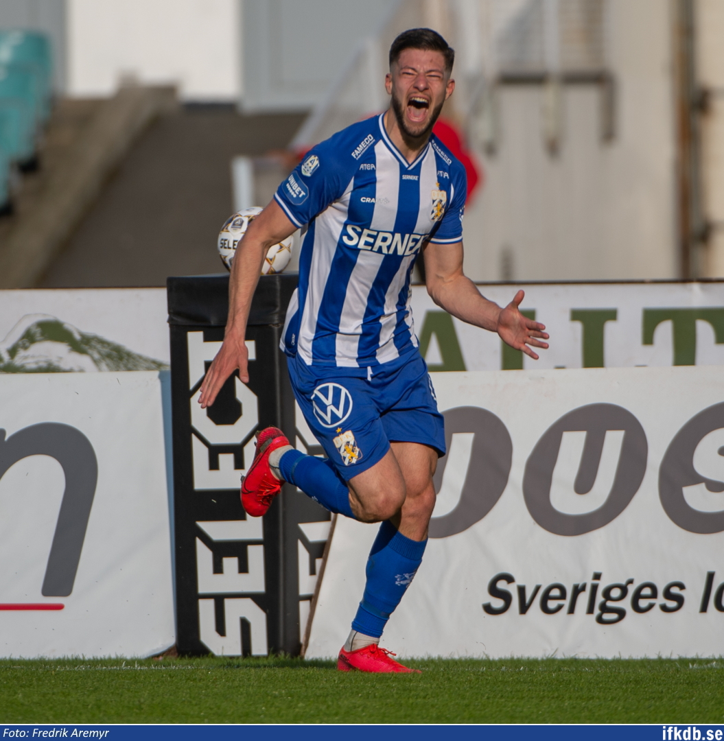 Kevin Yakob i samband med hemmamatchen mot IK Sirius 2021.