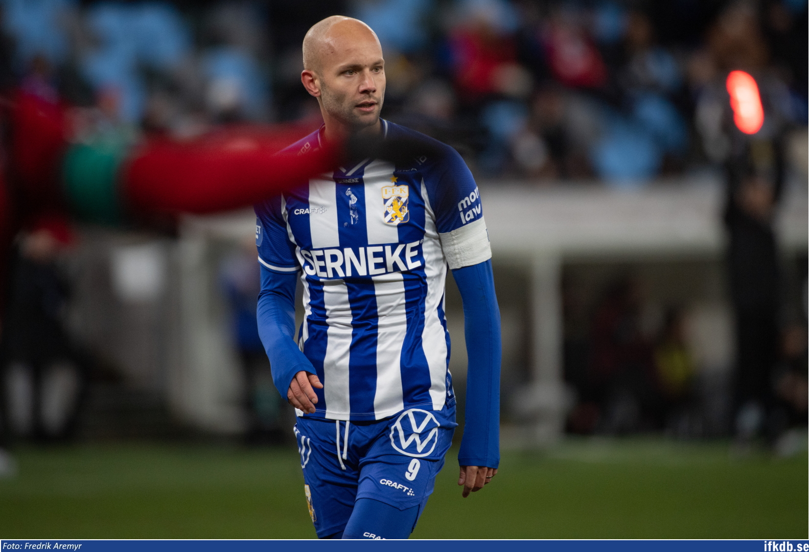 Robin Söder i samband med hemmamatchen mot Östersunds FK 2021.