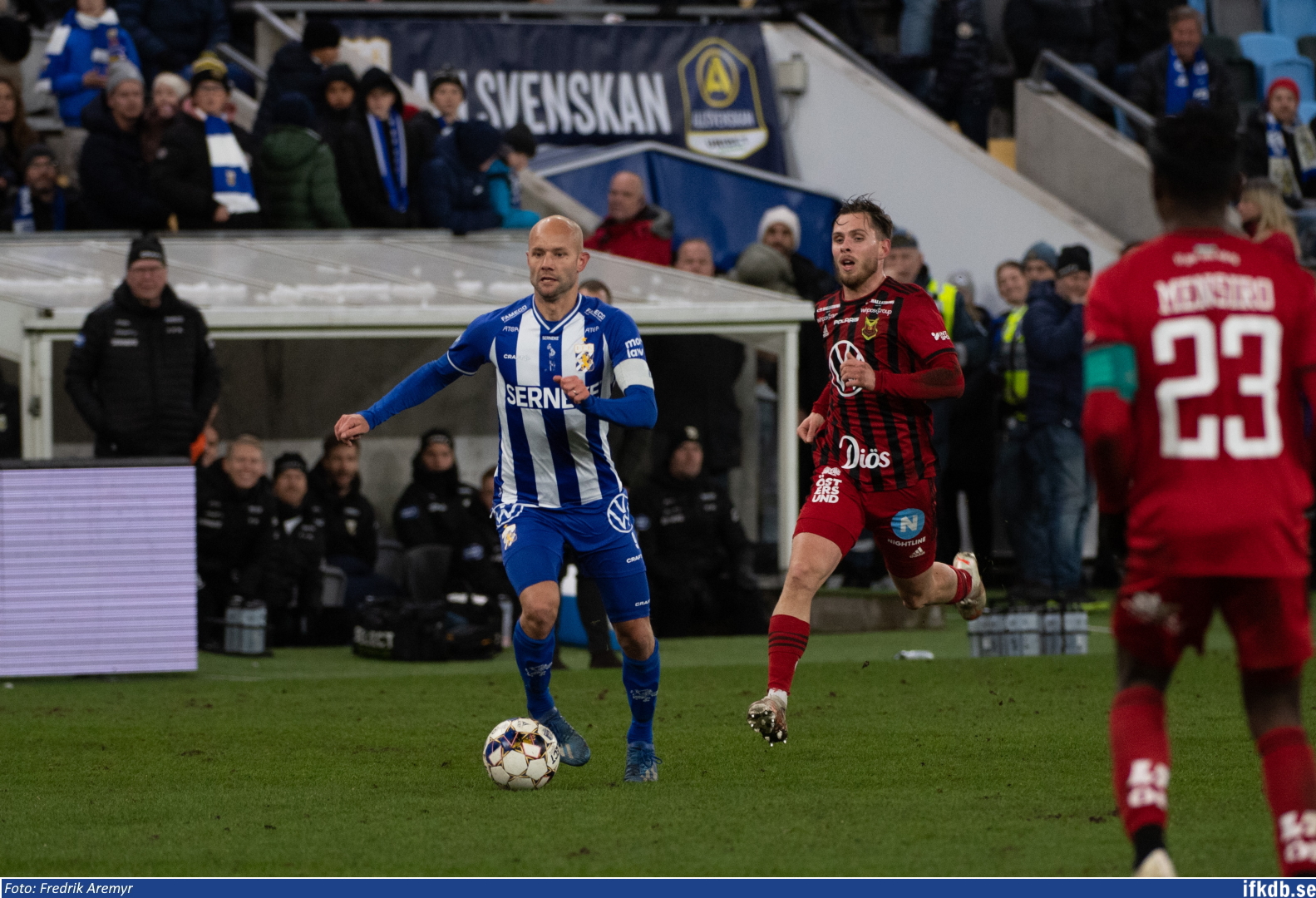 Robin Söder i samband med hemmamatchen mot Östersunds FK 2021.
