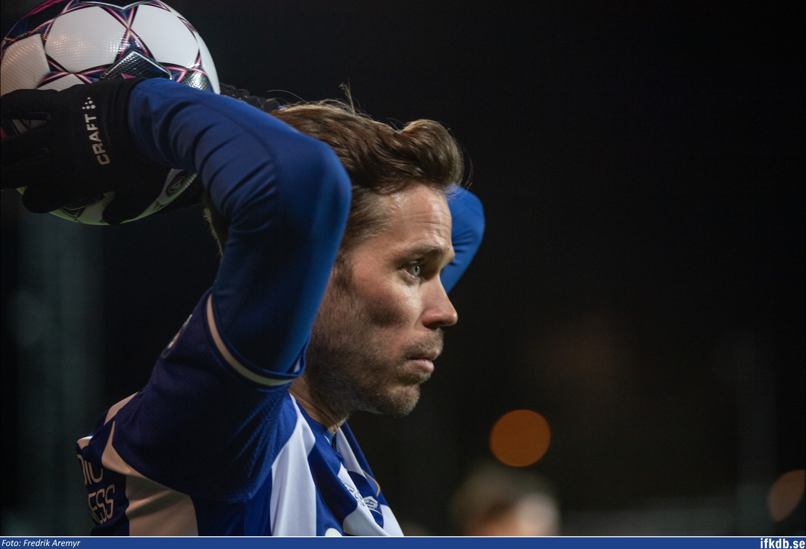 Emil Salomonsson i samband med vänskapsmatchen mot Utsiktens BK 2022.
