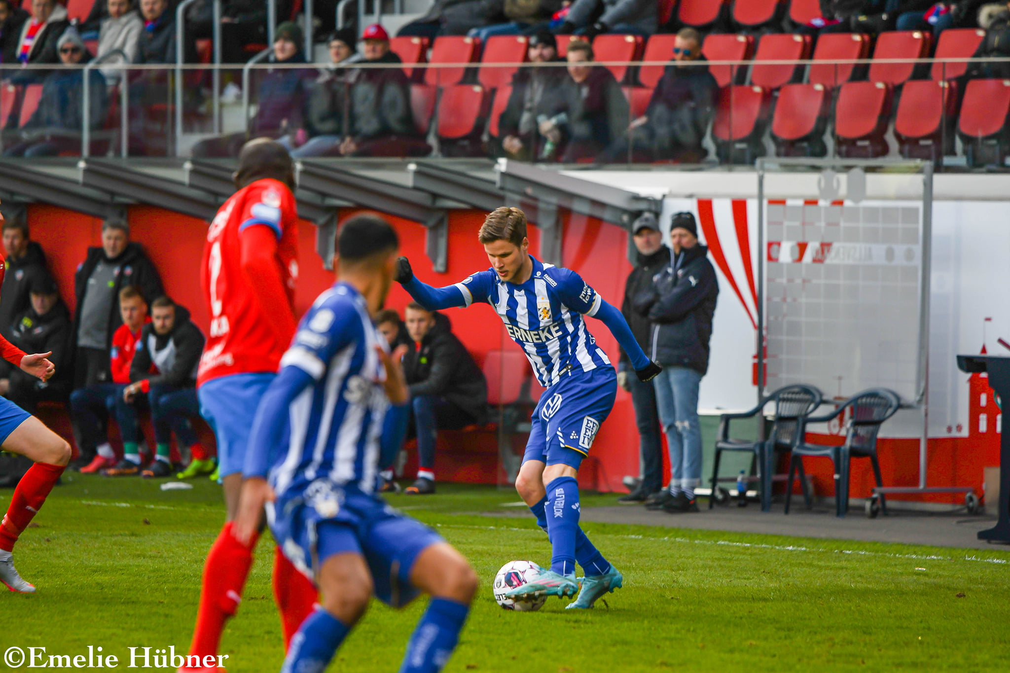 Gustaf Norlin i samband med bortamatchen mot Helsingborgs IF 2022.