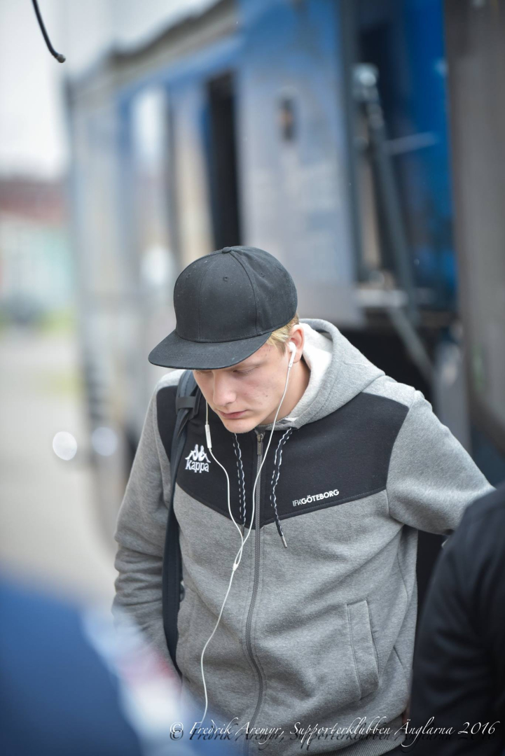 Billy Nordström i samband med bortamatchen mot Falkenbergs FF 2016.