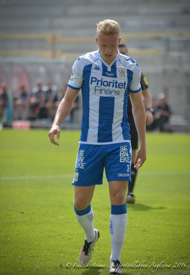 Hjörtur Hermannsson i samband med bortamatchen mot Helsingborg 2016.