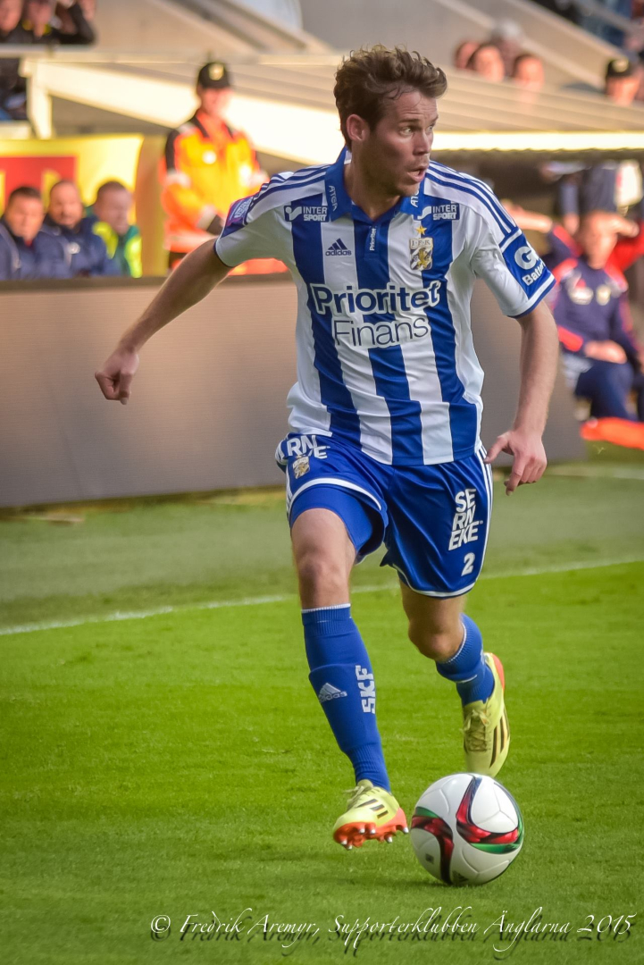 Emil Salomonsson i samband med hemmamatchen mot Slask Wroclaw 2015.