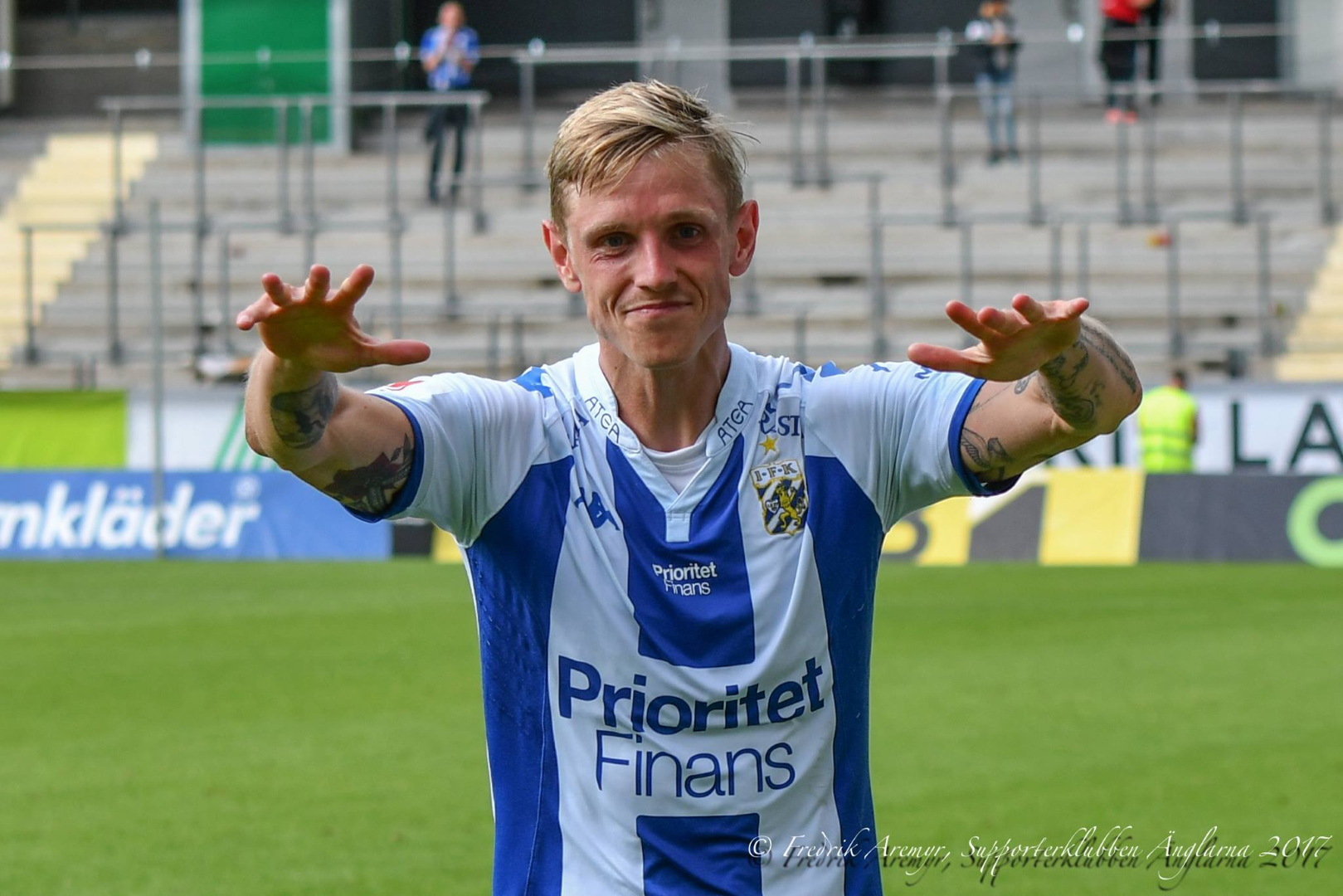 Søren Rieks i samband med hemmamatchen mot IFK Norrköping 2017.
