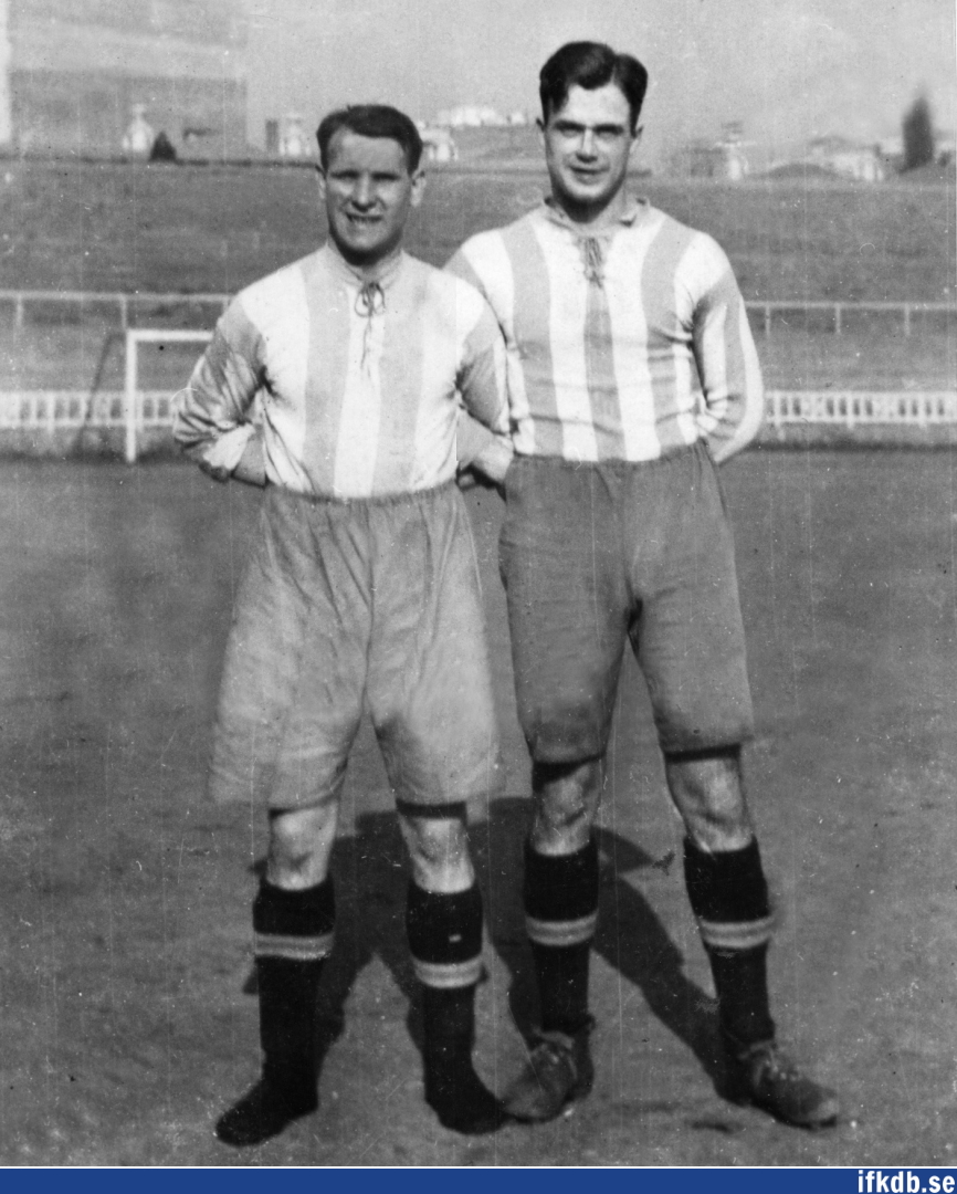 Erik Hjelm (t.v.) och Putte Kock under Spanien-turnén årskiftet 1924/25