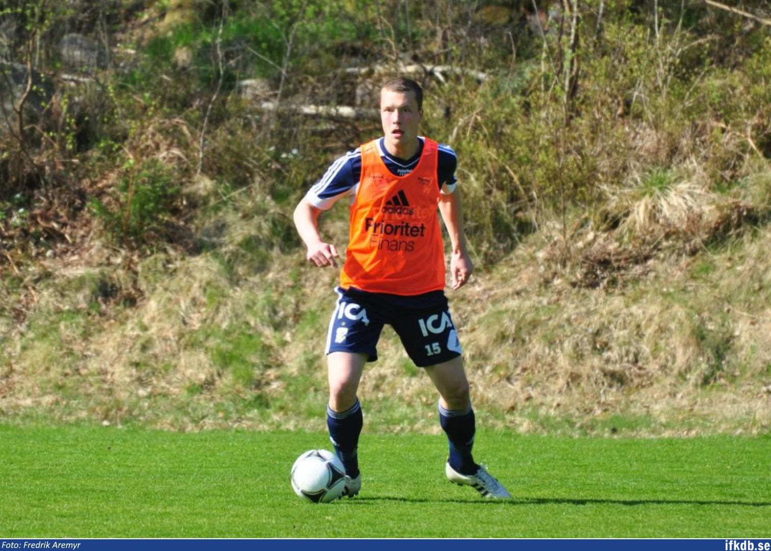 Jakob Johansson på träning.