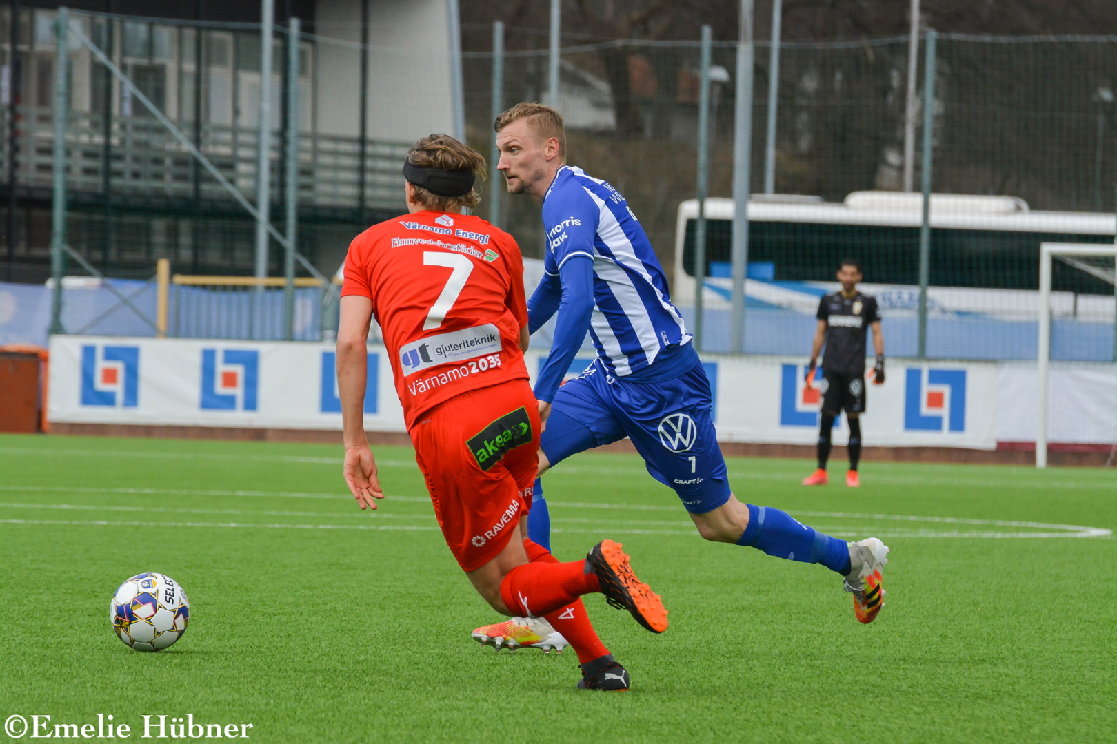 Sebastian Eriksson i samband med träningsmatchen mot IFK Värnamo 2021.
