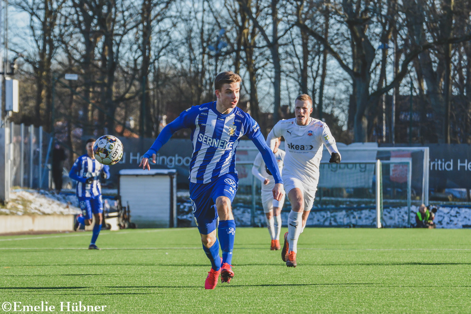 Alfons Nygaard i samband med träningsmatchen mot Helsingborgs IF 2021.