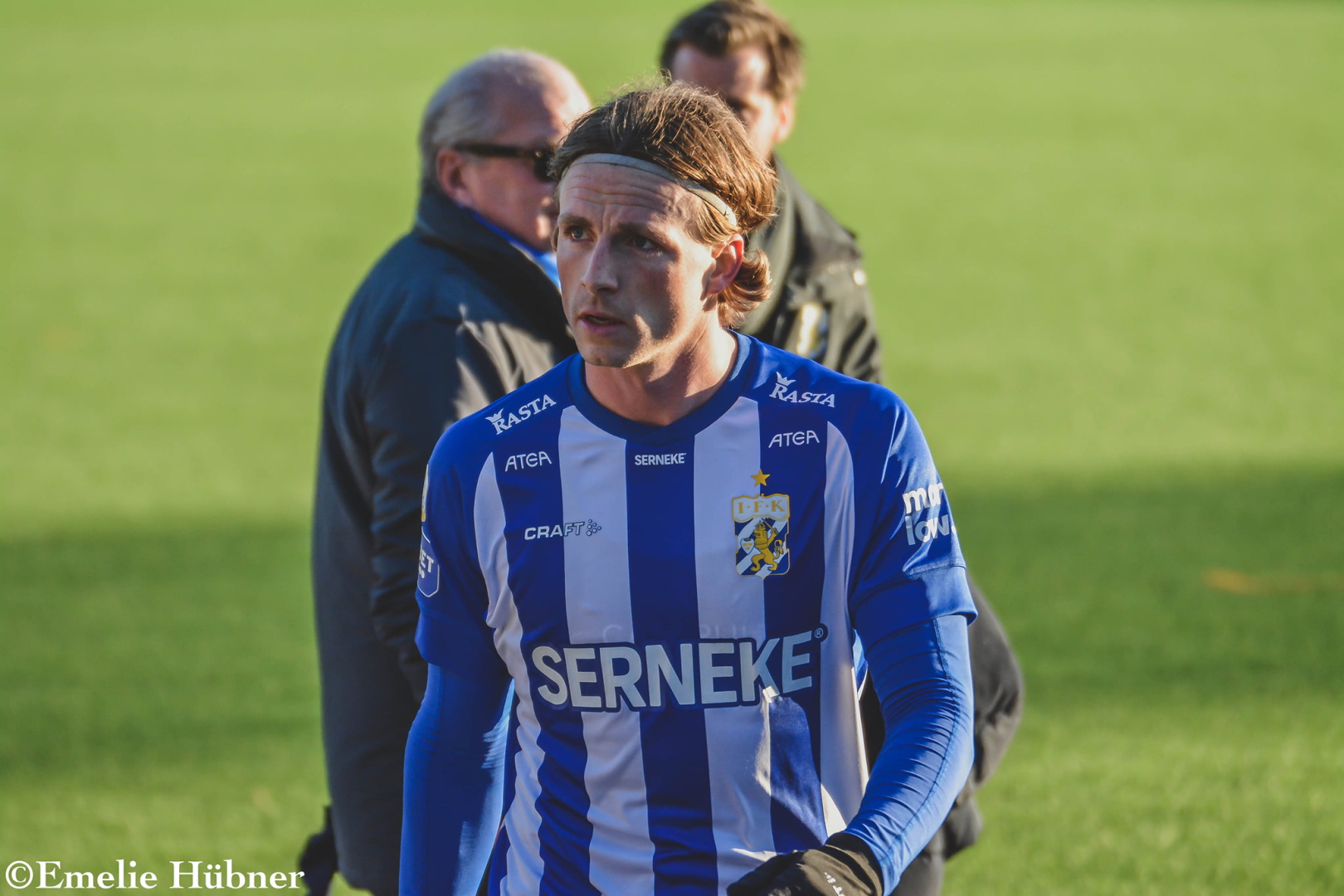 Calle Johansson i samband med träningsmatchen mot Helsingborgs IF 2021.