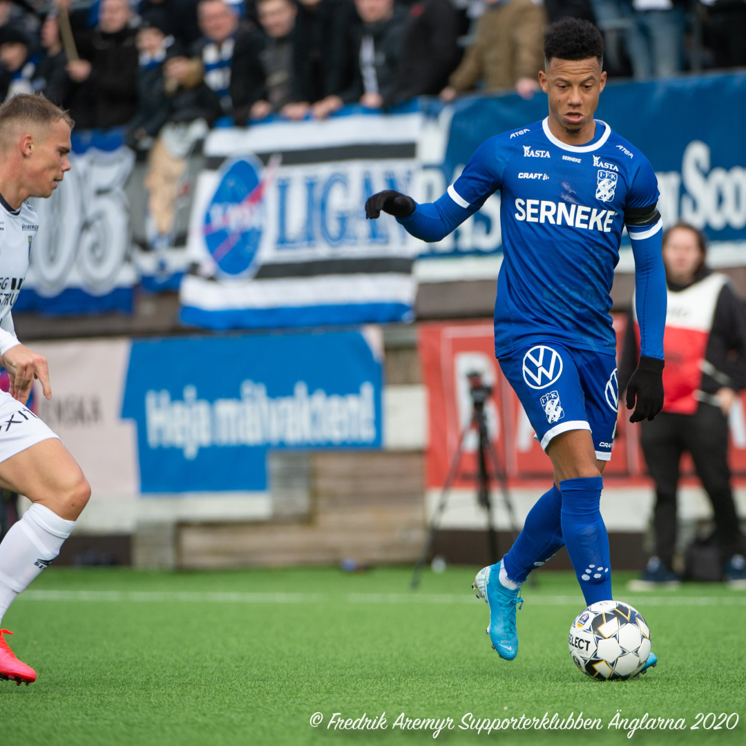 Tobias Sana i samband med cupmatchen mot IK Sirius 2020.