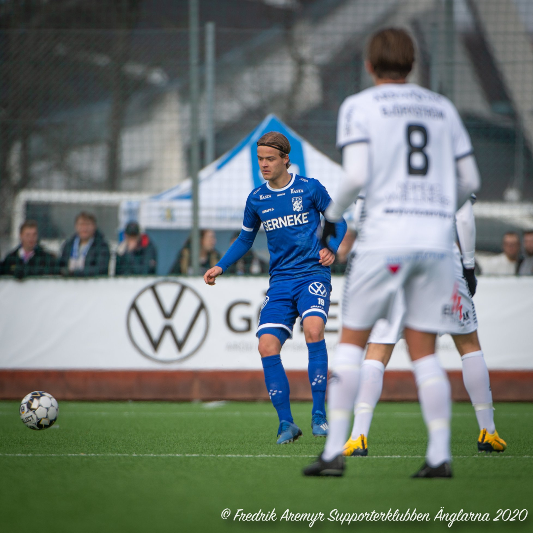 August Erlingmark i samband med cupmatchen mot IK Sirius 2020.