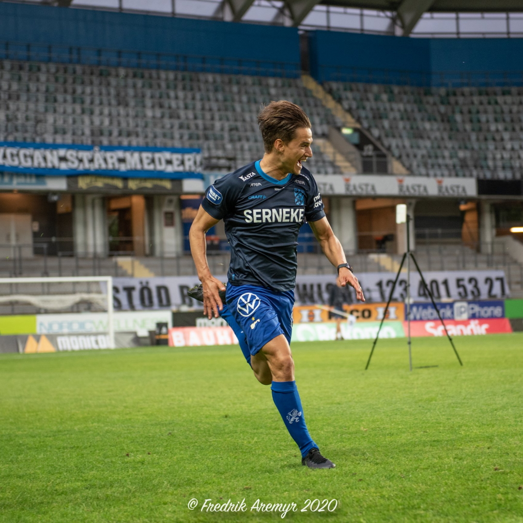 Amin Affane i samband med hemmamatchen mot Mjällby AIF 2020.