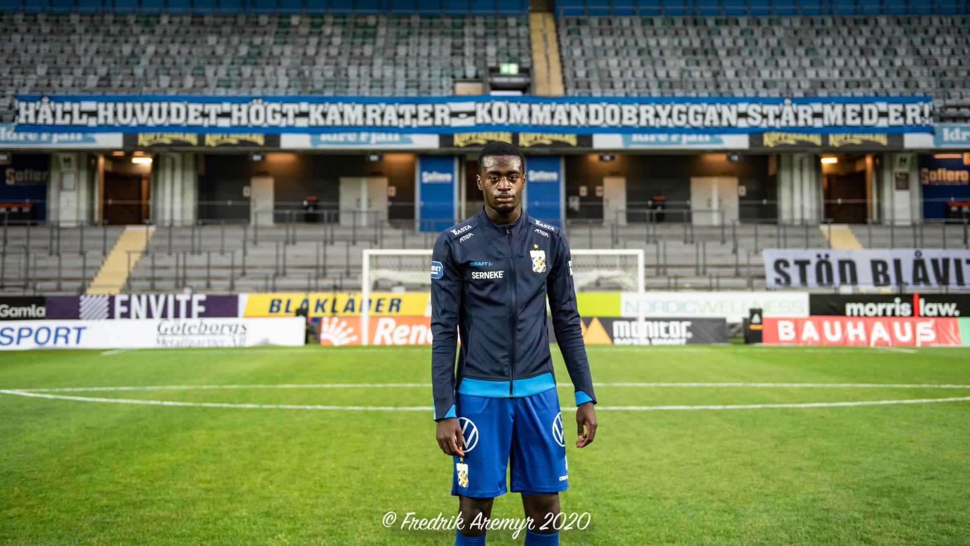 Adil Titi i samband med hemmamatchen mot Mjällby AIF 2020.