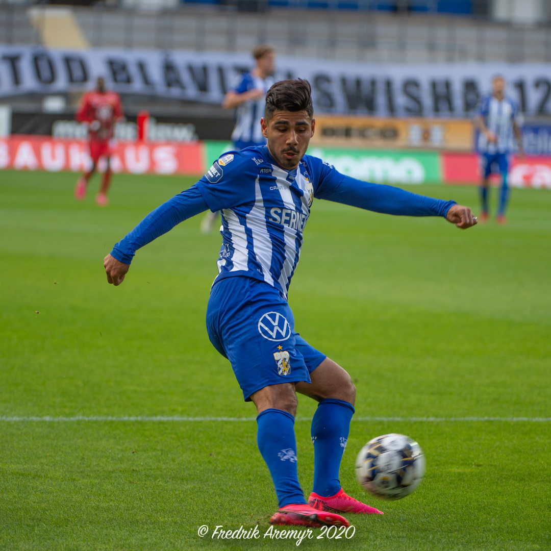 Hosam Aiesh i samband med hemmamatchen mot Östersunds FK 2020.