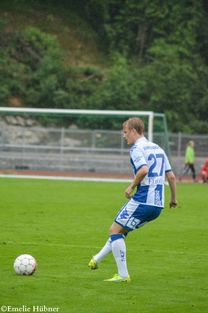 Billy Nordström i samband med träningsmatchen mot Strømsgodset IF 2016.
