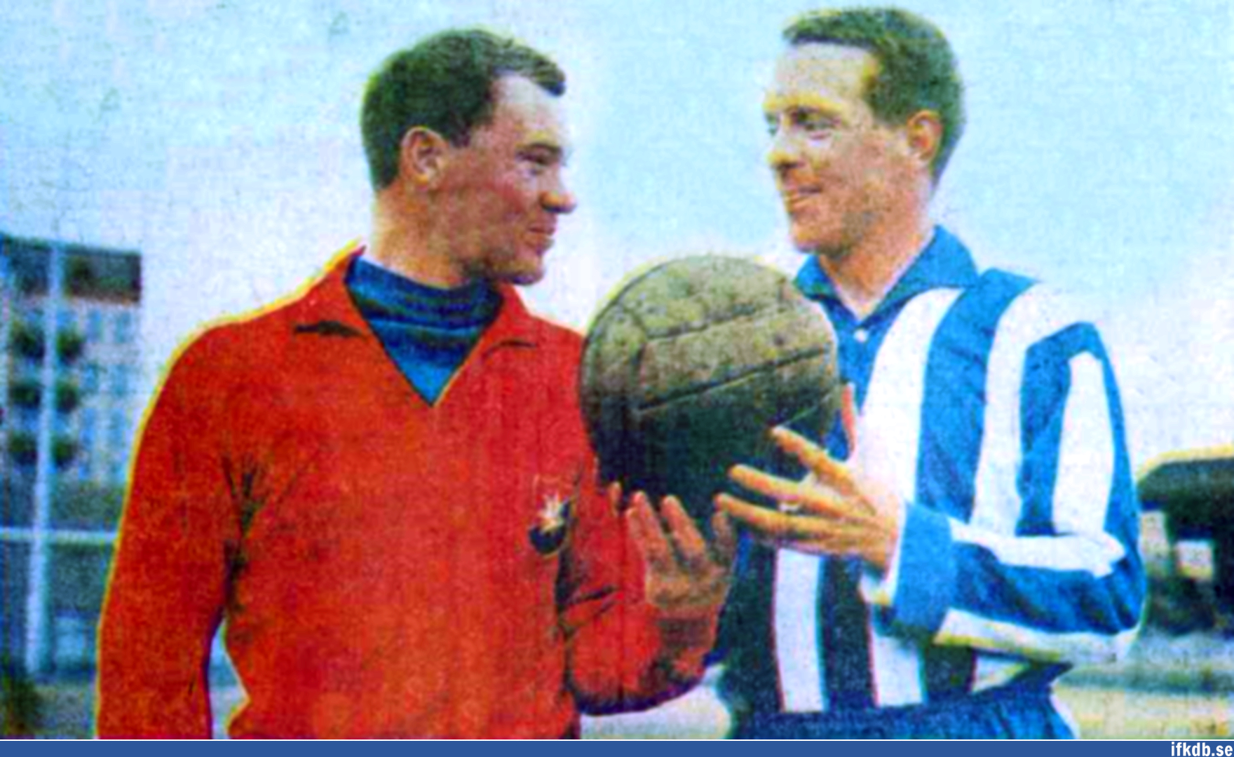 Öisaren Rolf Wetterlind och Tidan Johansson inför uppstarten av Allsvenskan 1963.