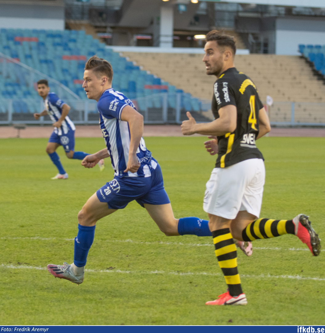 Simon Thern i samband med hemmamatchen mot AIK 2021.