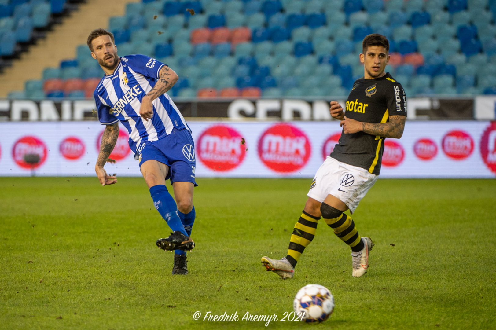 Mattias Bjärsmyr i samband med hemmamatchen mot AIK 2021.