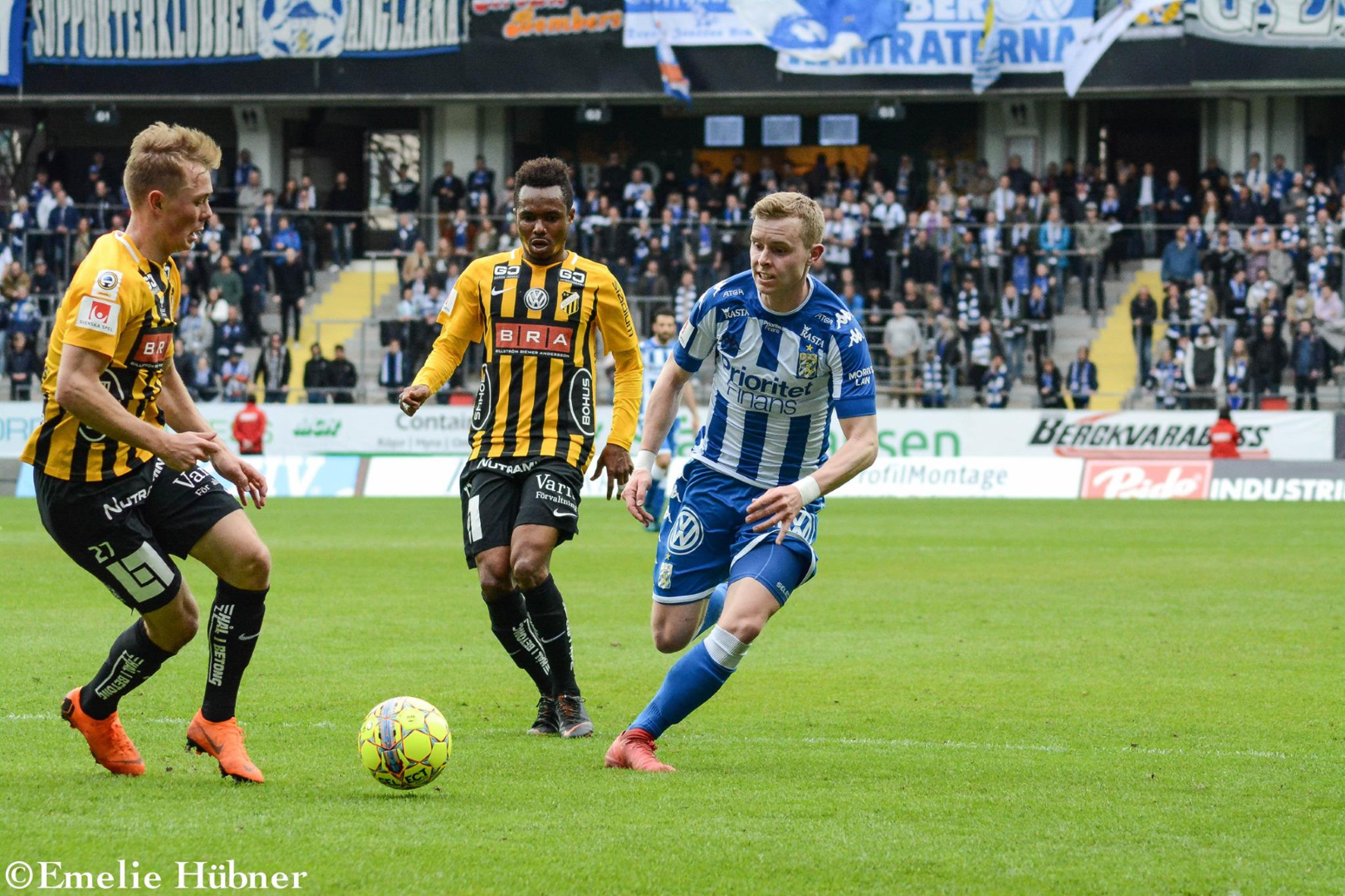 Victor Wernersson i samband med hemmamatchen mot BK Häcken 2018.