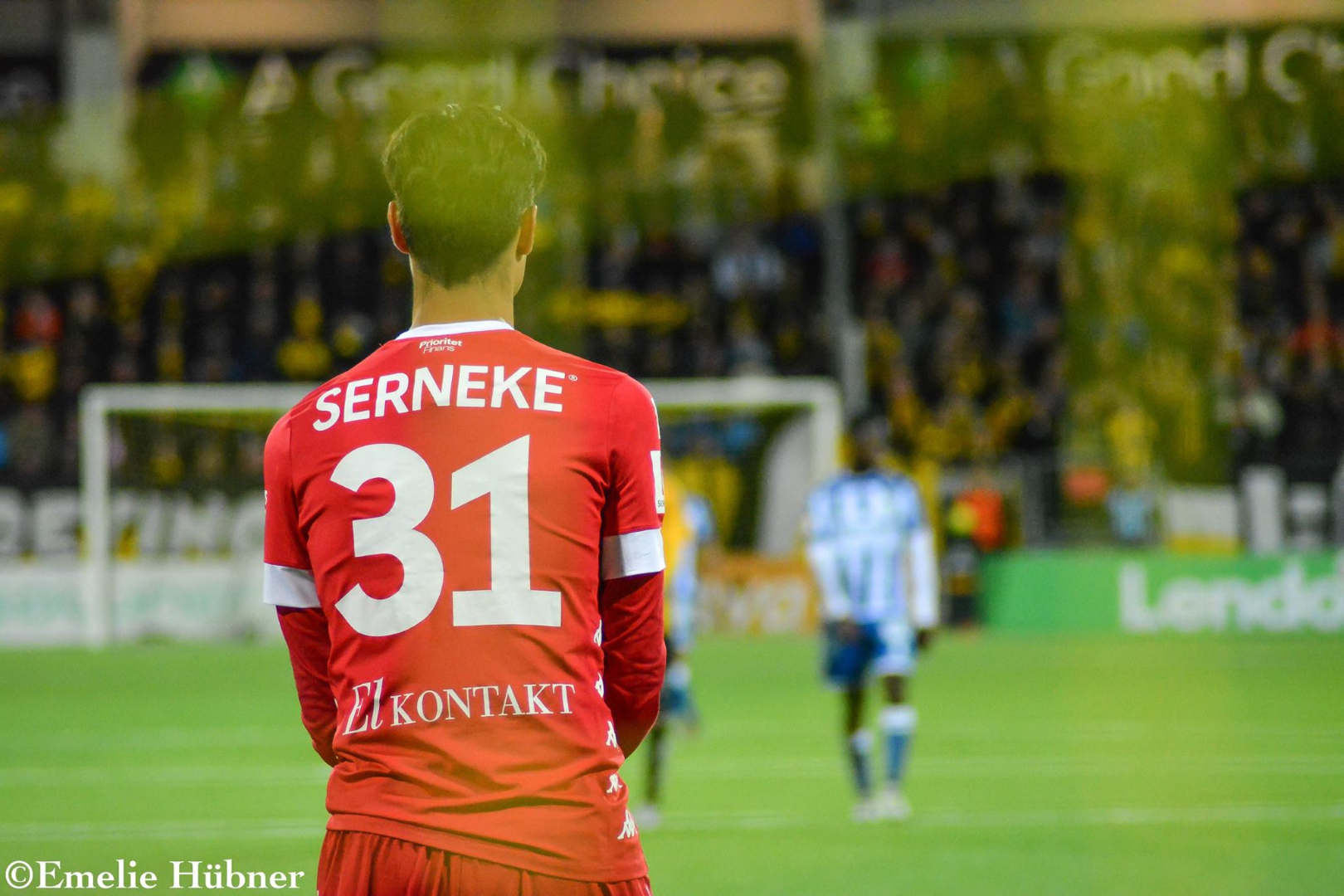 Tom Amos i samband med bortamatchen mot BK Häcken 2018.