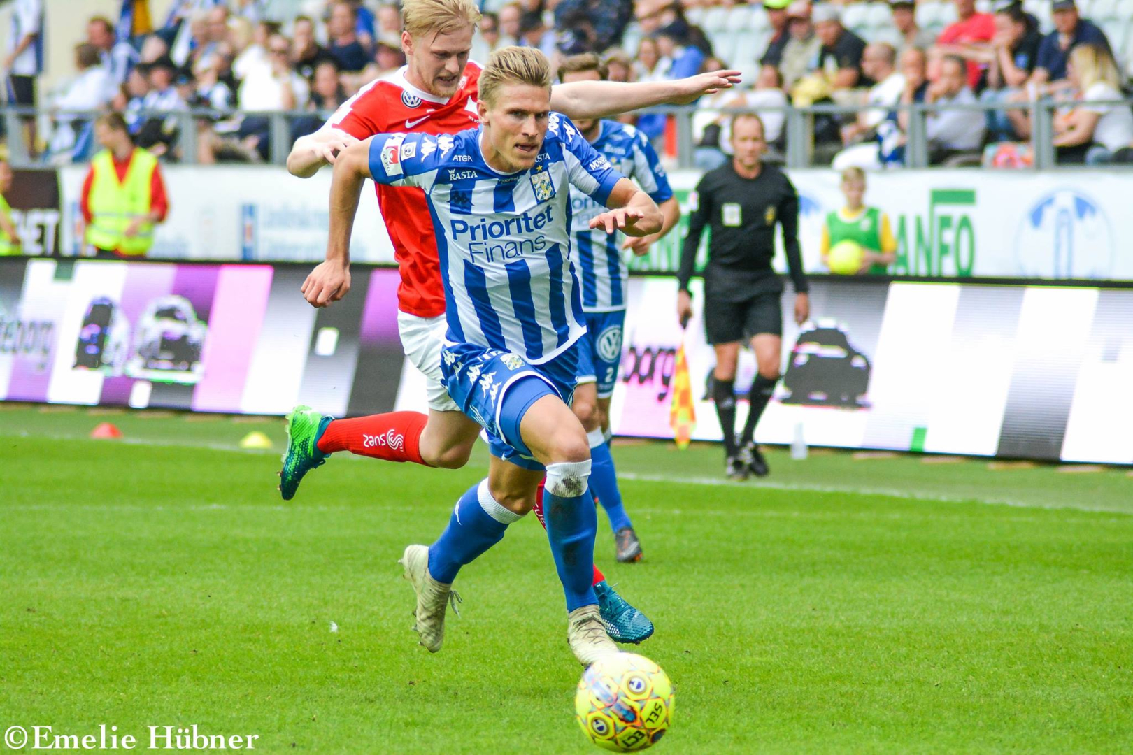 Carl Starfelt i samband med hemmamatchen mot IFK Norrköping 2018.