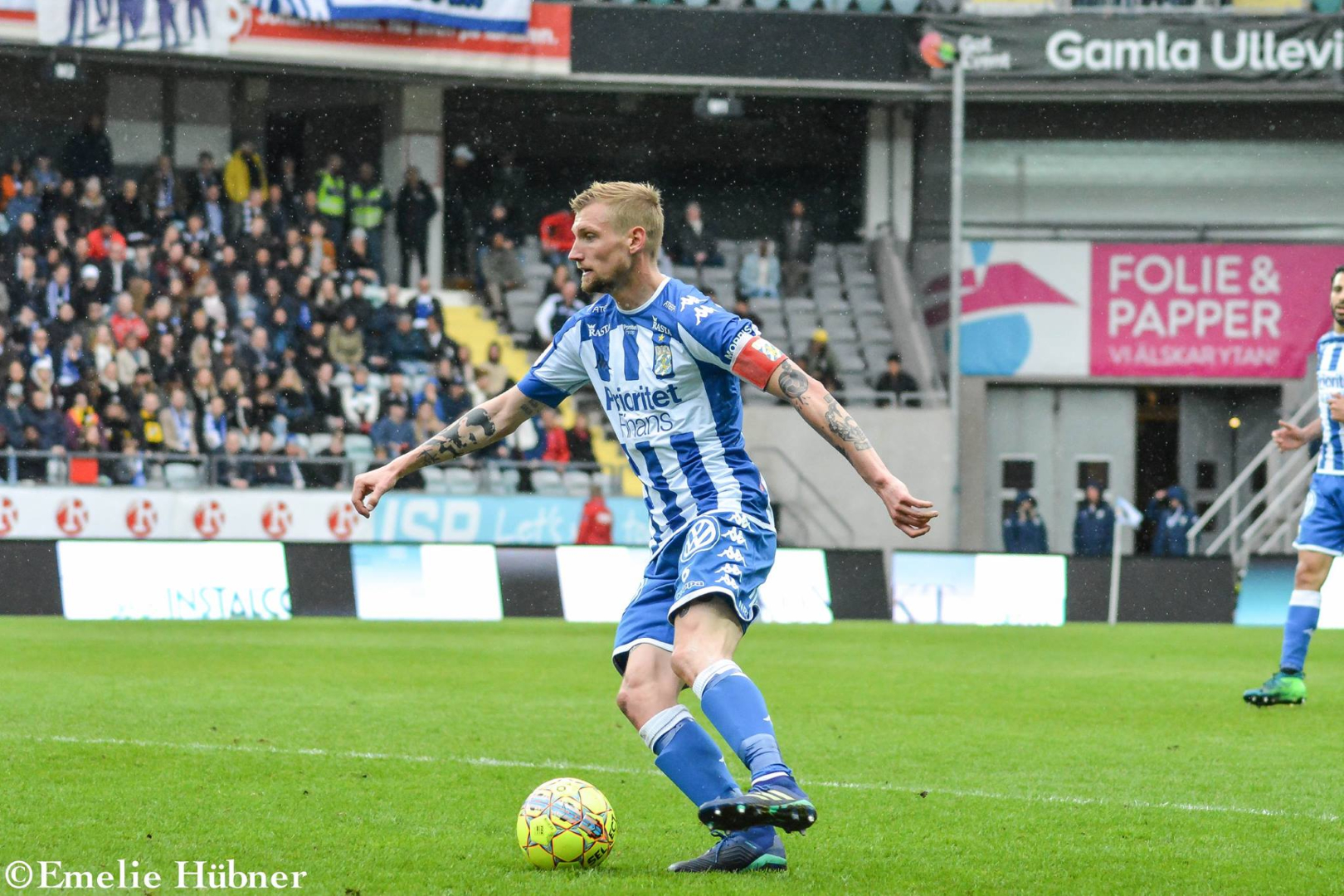 Sebastian Eriksson i samband med hemmamatchen mot BK Häcken 2018.