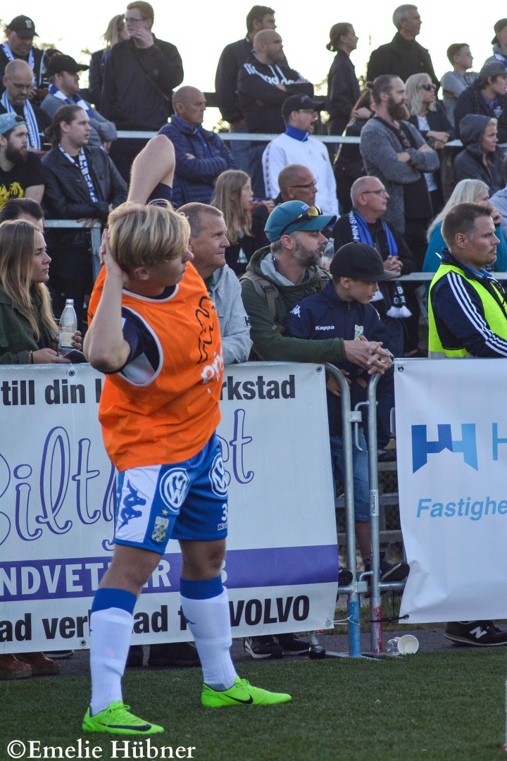 Edvin Dahlqvist i samband med cupmatchen mot Landvetter IS 2017.