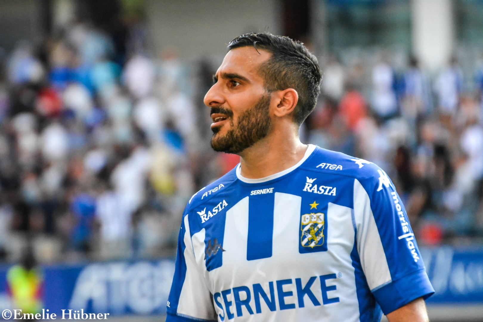 Sargon Abraham i samband med hemmamatchen mot IFK Norrköping 2019.