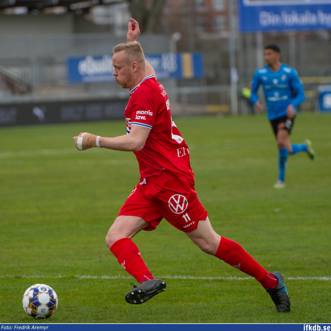 Kolbeinn Sigthórsson i samband med bortamatchen mot Halmstads BK 2021.