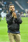 Poya Asbaghi i samband med bortamatchen mot AIK 2018.
