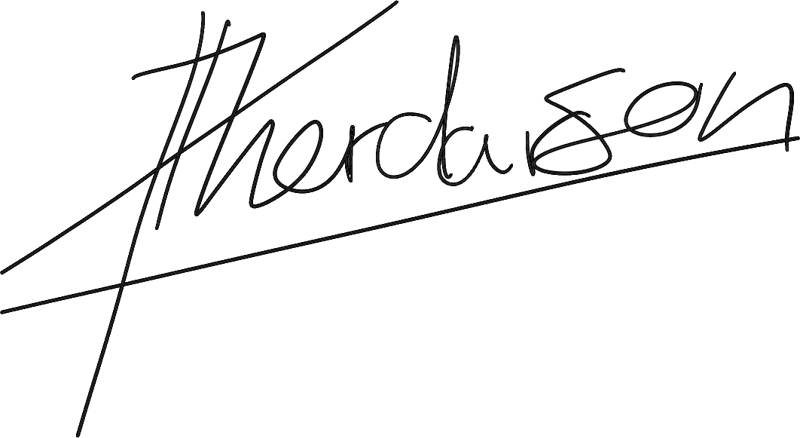 Kolbeinn Thordarson, signatur