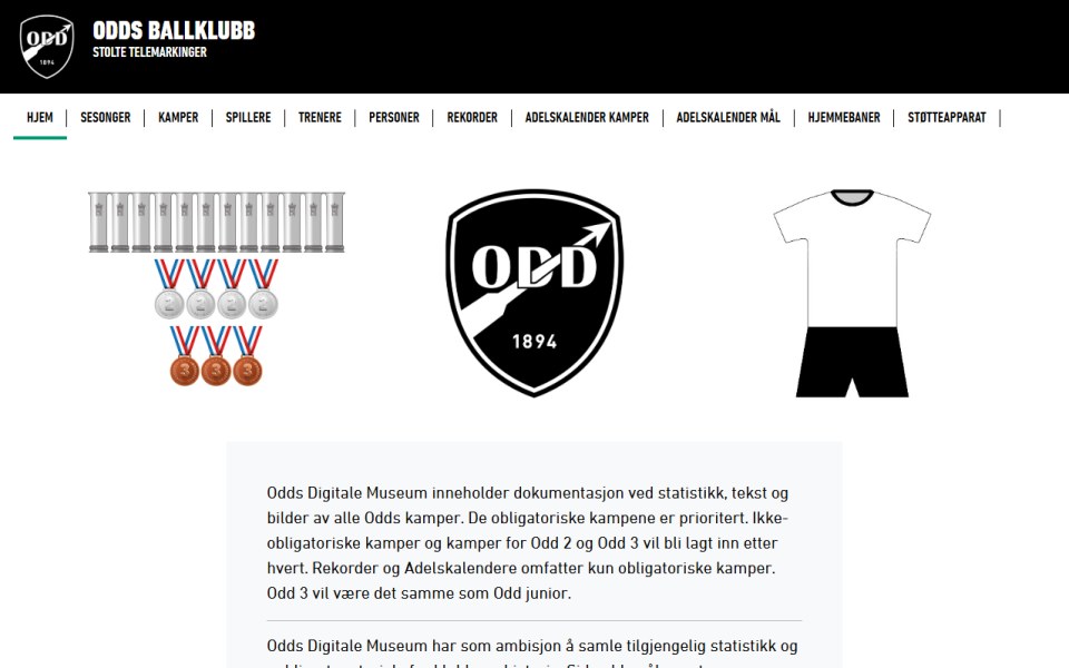 Skärmbild från Odds digitale museum