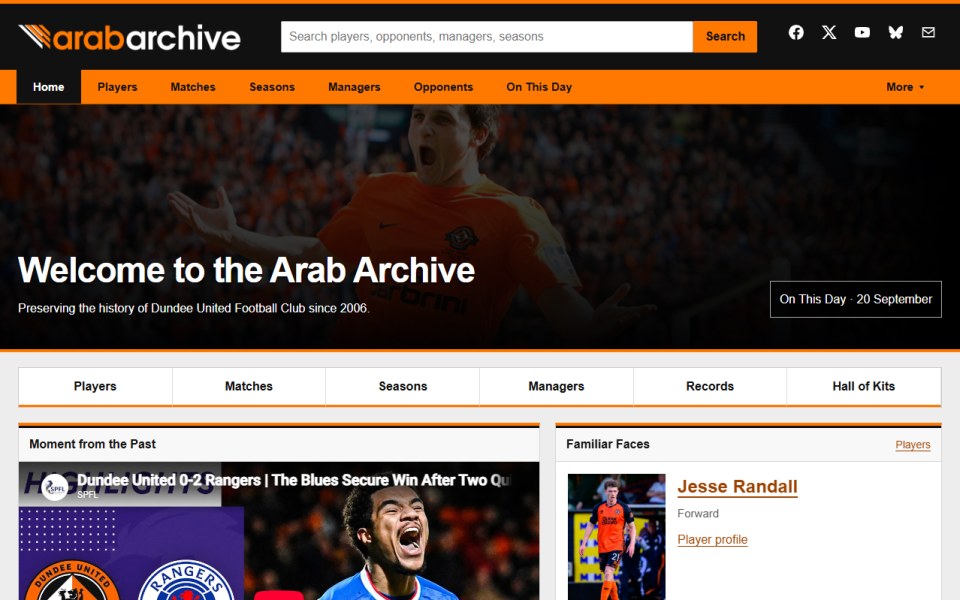 Skärmbild från Arab Archive
