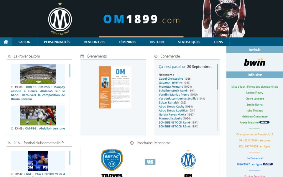 Skärmbild från OM1899.com