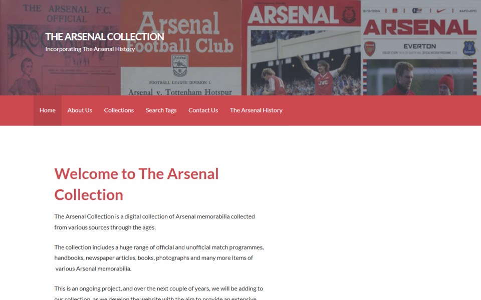 Skärmbild från The Arsenal Collection