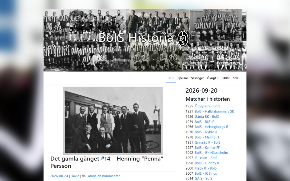 Skärmbild från BoIS Historia